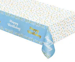 Birthday foil table cover 137*183cm