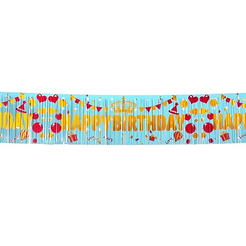 Foil banner Happy birthday 275*30cm (Blue)