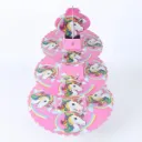3-tier cardboard unicorn cupcake stand. 