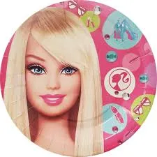 10 PLATES Barbie 18cm