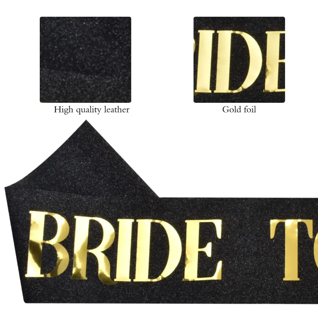 Bride to be sash black new