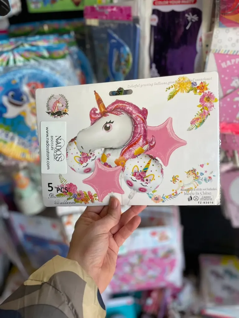 unicorn foil Balloons set of 5 balloons