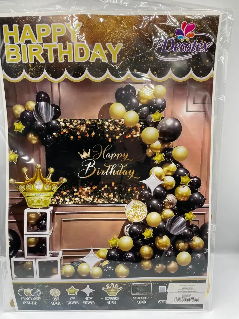 Happy Birthday balloon arch kit