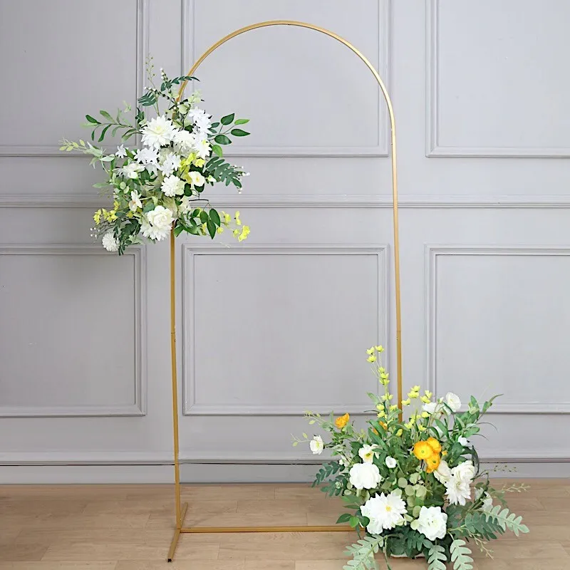gold metal wedding arch floral display frame, 150*65cm
