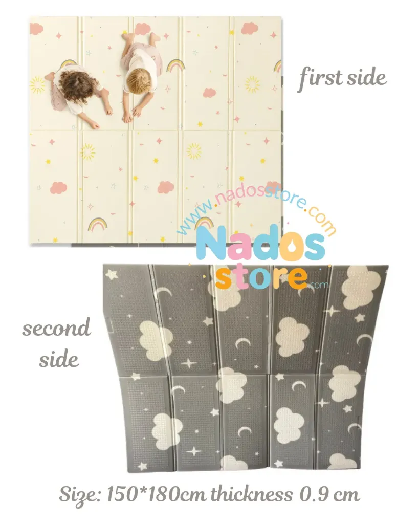 Foldable baby play mat, designed to provide a safe and cushioned area for infants and toddlers. size:180*150cm thickness 0.9cm (1)