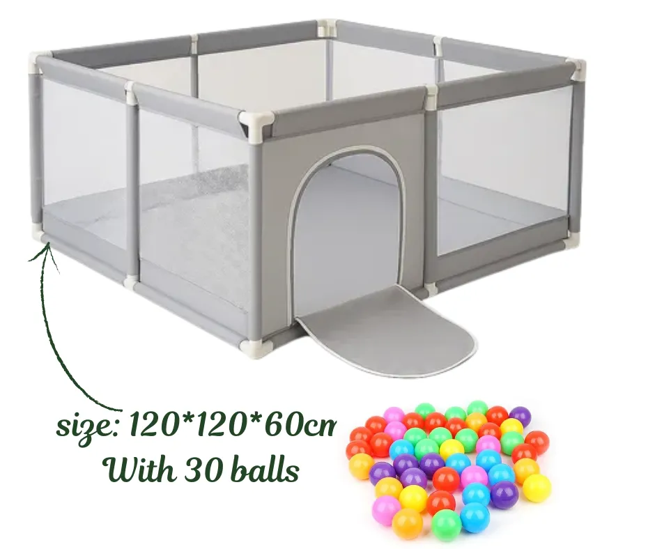 Baby play fence with 30 balls, size 120*120*60cm