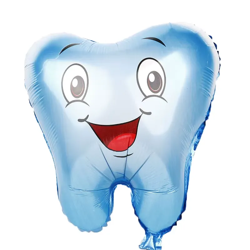 First tooth foil balloon 50cm (Blue)