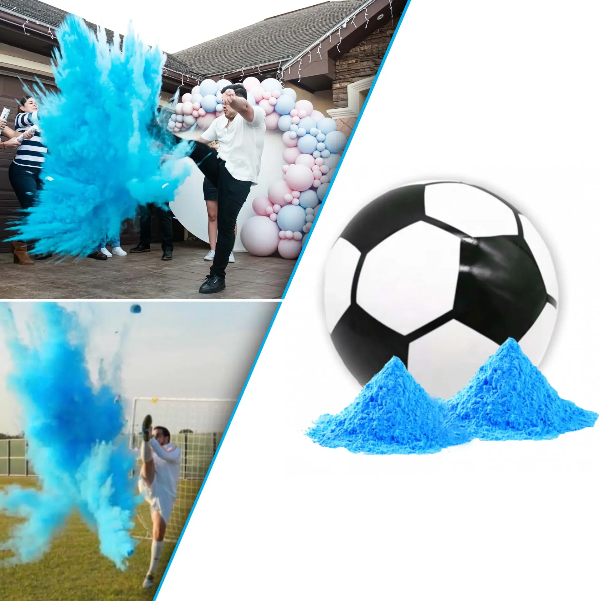 Gender reveal powder football (Blue)