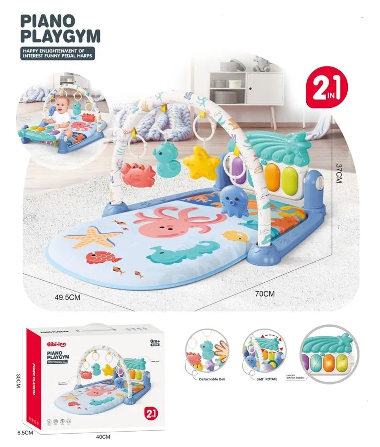 2-in-1 Baby Piano Play gym designed for babies to support sensory development and motor skills