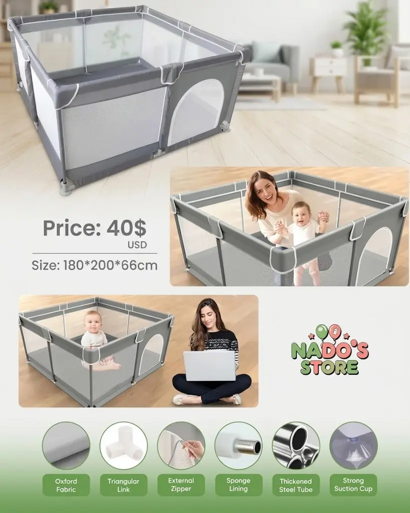 Premium Large Baby Playpen 200*180*66cm