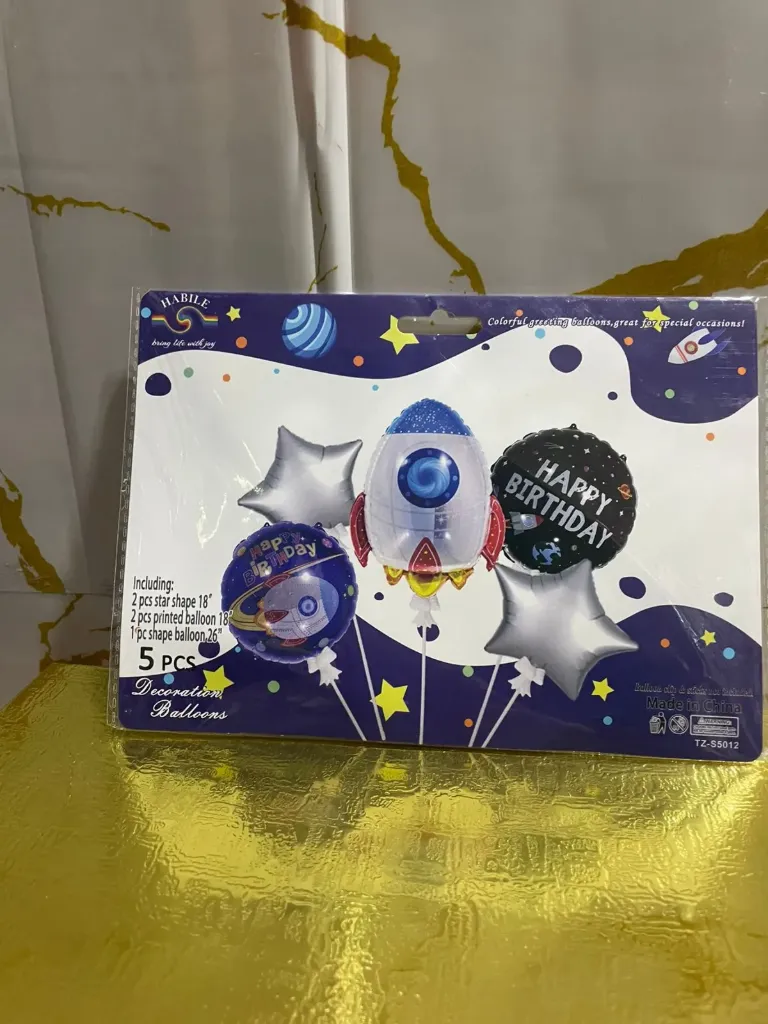 Space-themed foil balloon set