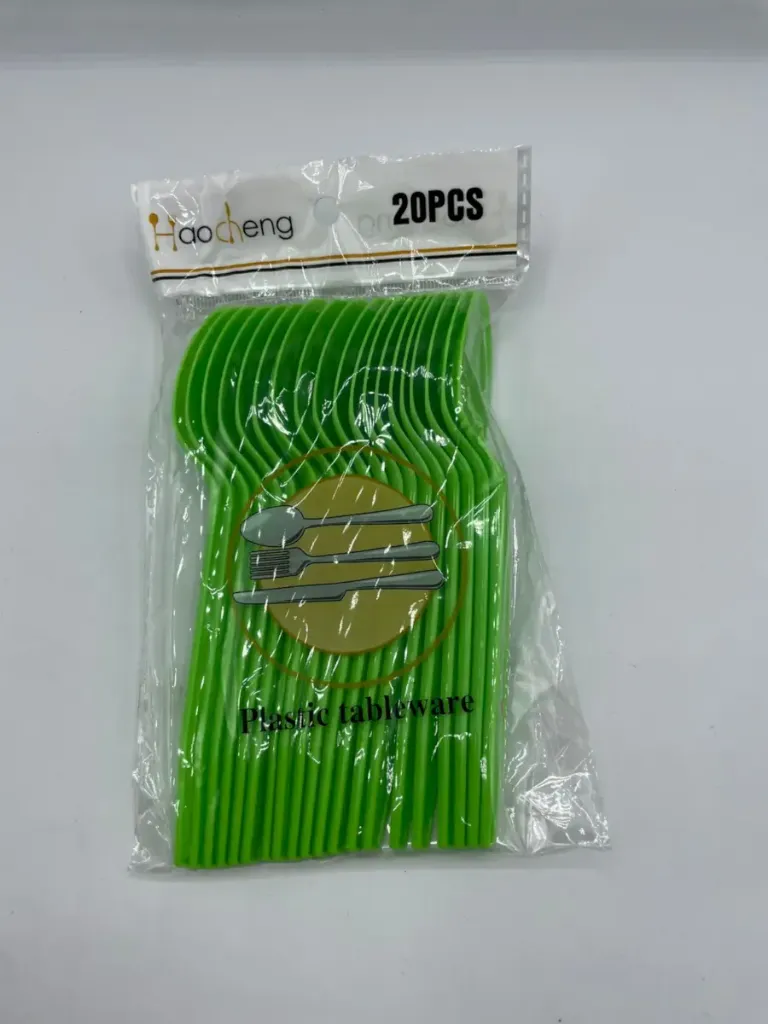 Plastic spoons 20-piece pack (Green)