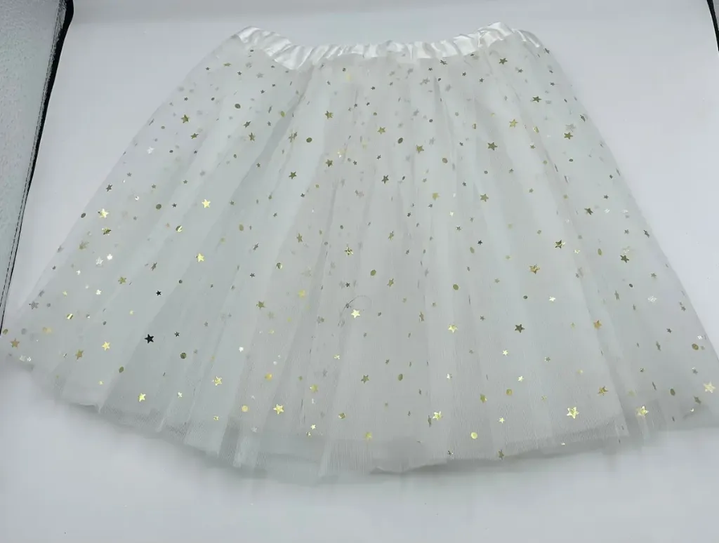 Toddlers Girls Sparkle Tulle Tutu Skirt with Sequins Stars Moon Sun