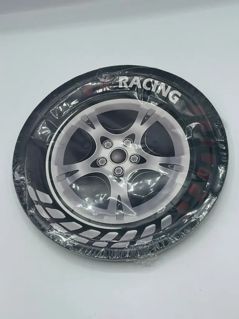 Race car-themed plates 23cm , pack of 10 plates