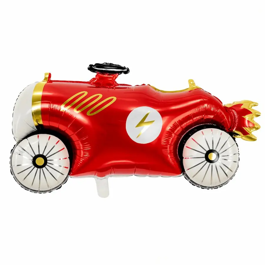Jumbo red race car foil balloon