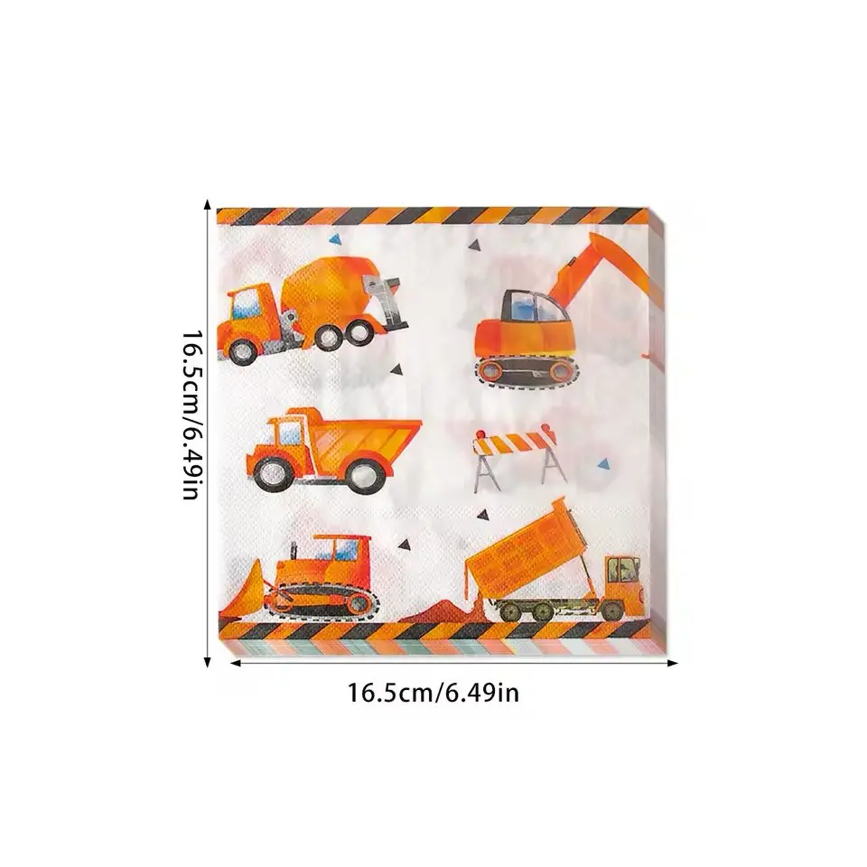 Construction-themed napkins