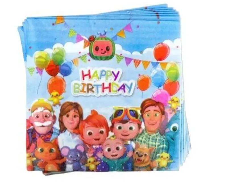 Cocomelon theme napkins