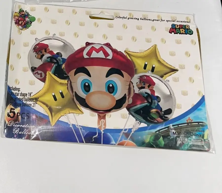 Super Mario theme set foil balloons