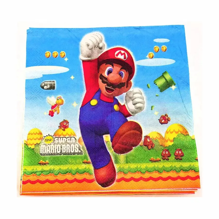 Super Mario theme napkins