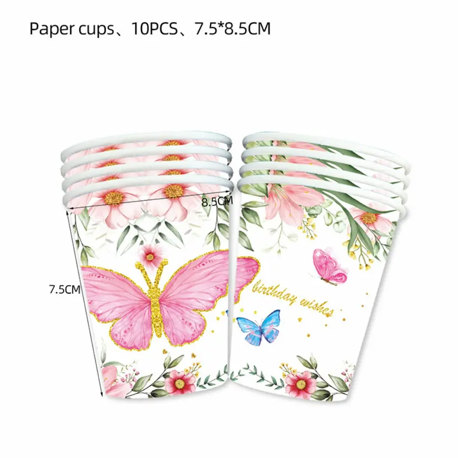 Butterfly theme cups