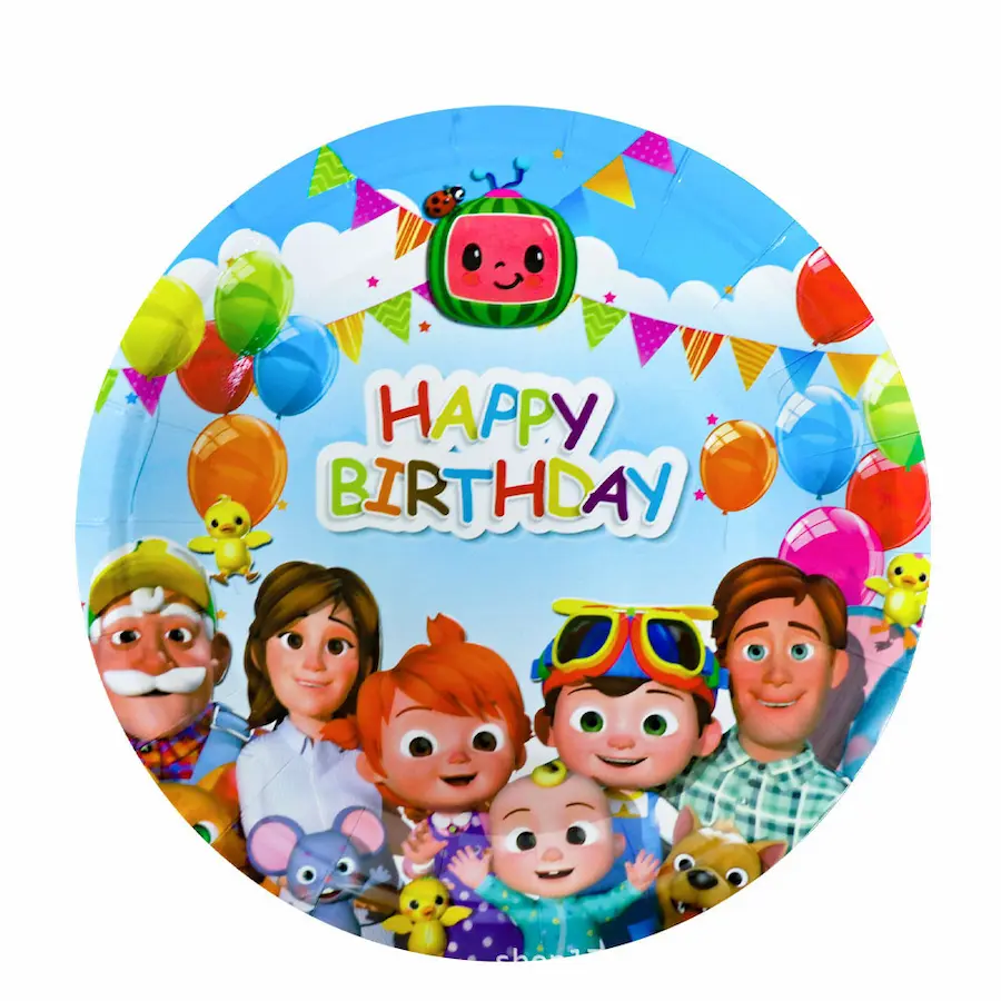 CoComelon theme 23cm plates