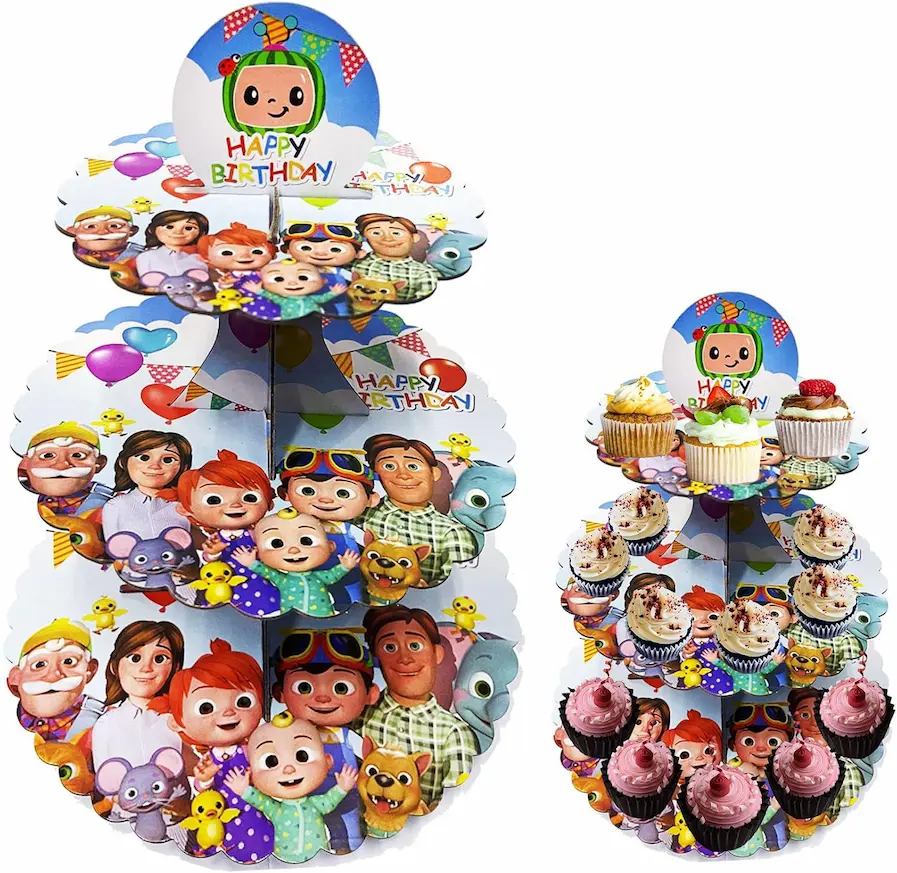 CoComelon theme cupcake stand