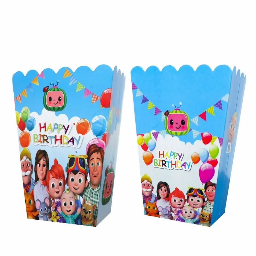 Cocomelon theme popcorn boxes