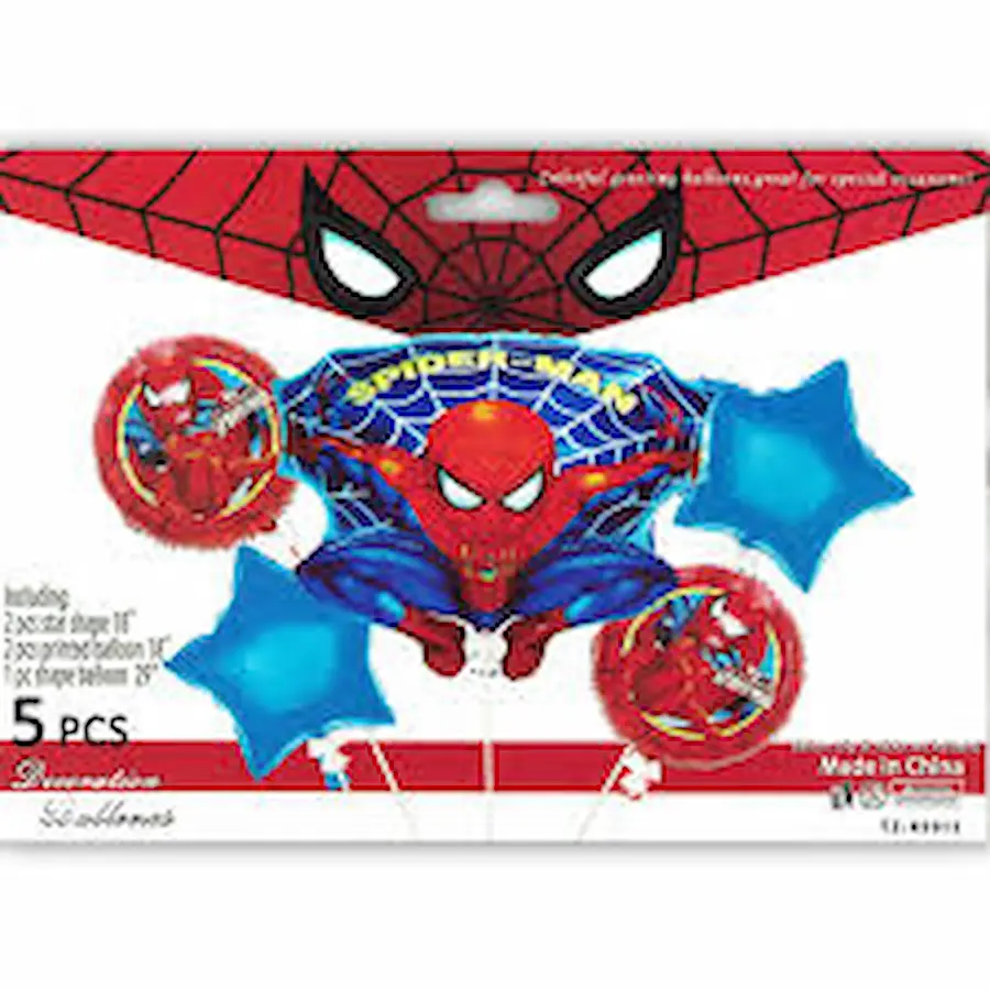 Spiderman set foil balloons