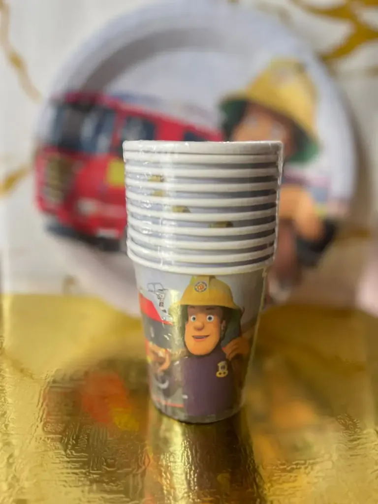 Fire man theme cups