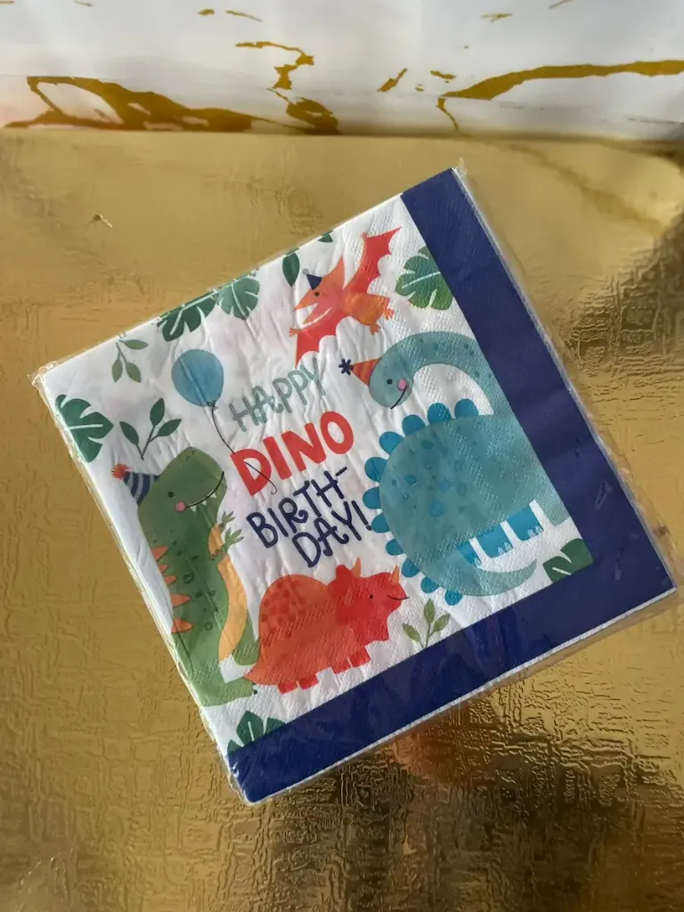 Dinosaur-theme napkins