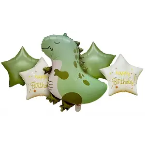 Dinosaur-themed party decoration set