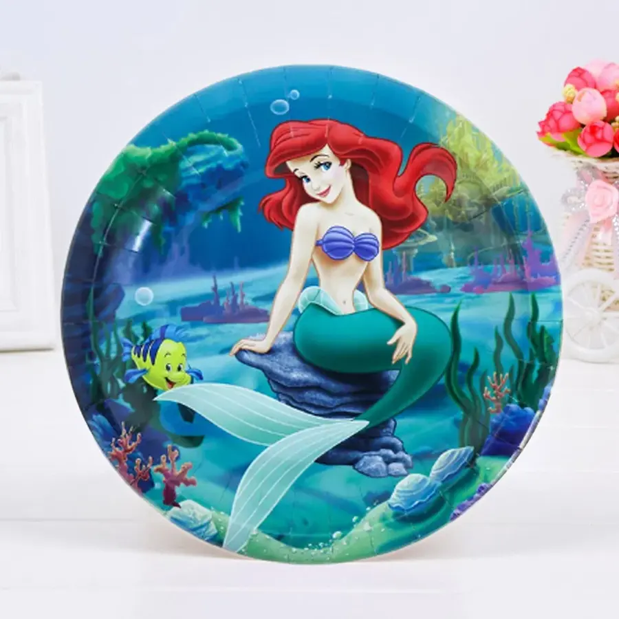 Little Mermaid Ariel theme 23cm plates
