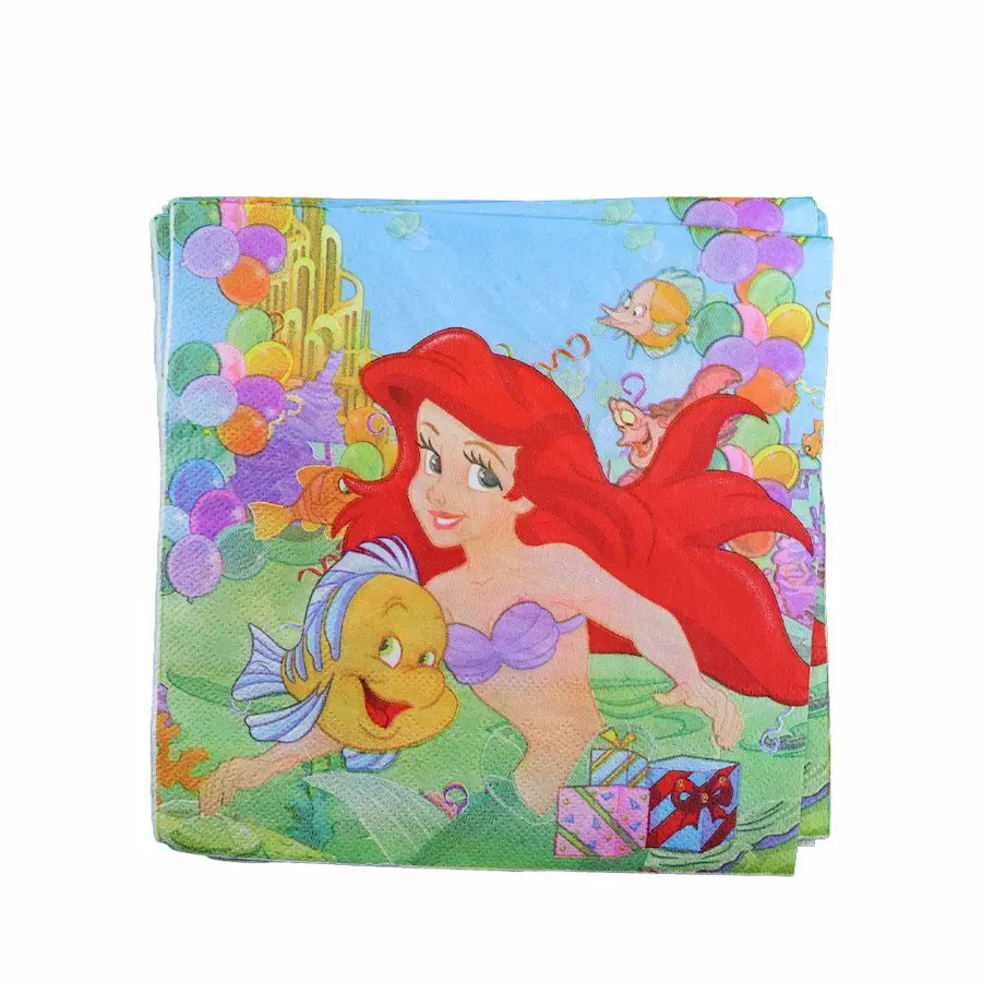 Little Mermaid Ariel theme napkins