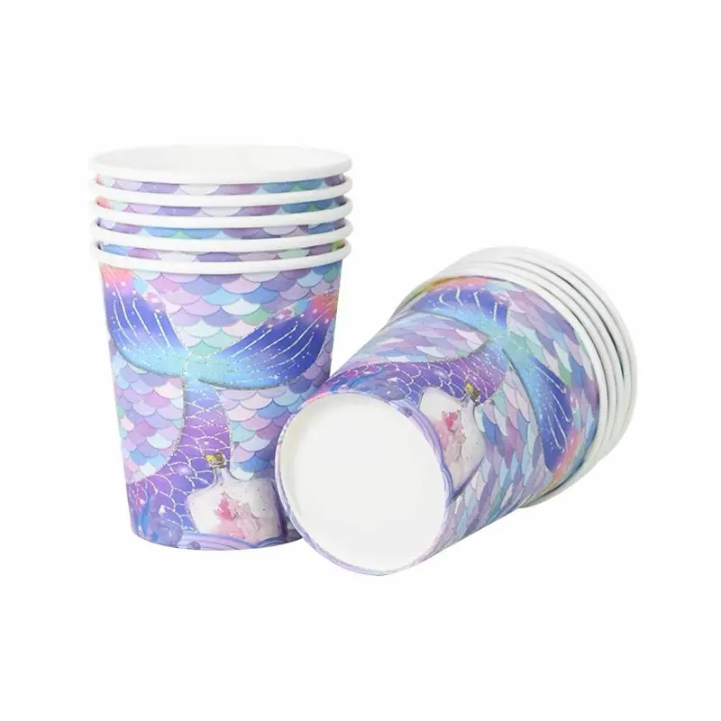 Mermaid theme cups