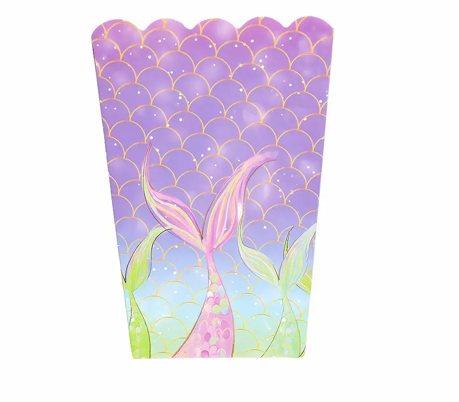 Mermaid theme popcorn boxes