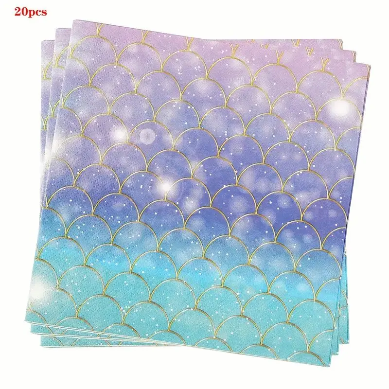 Mermaid theme napkins