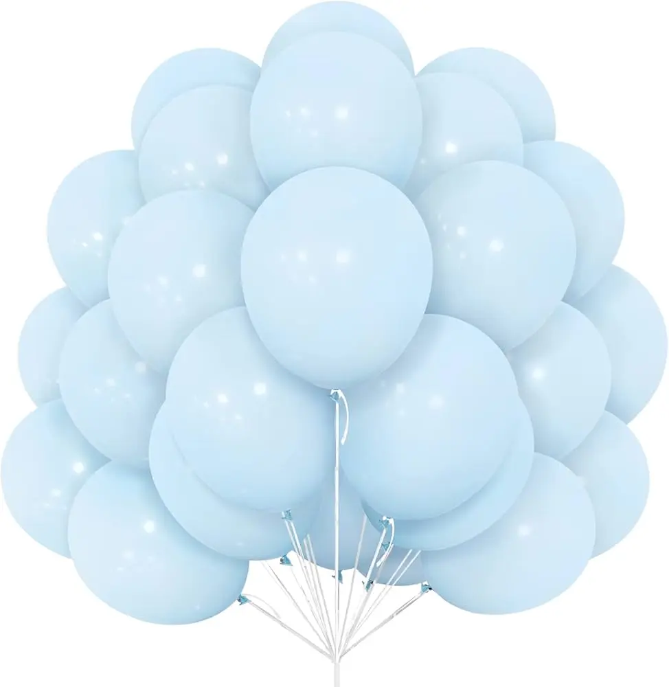 Blue latex balloons 12 inch, High quality (10 balloons)