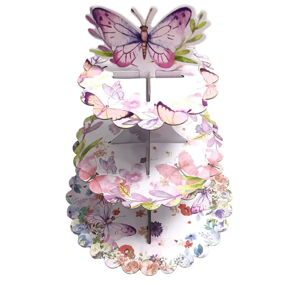 Butterfly-themed cake stand
