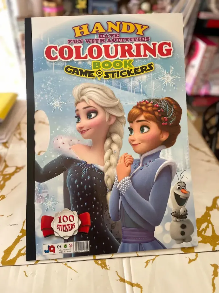 Big coloring book with 100 stickers