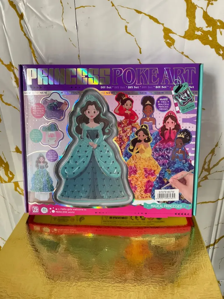 DIY princess-themed "Poke Art" craft set used for creating decorative artwork