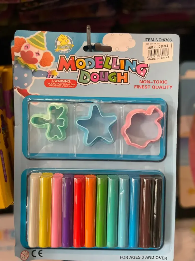 Modelling dough set for children.