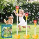 Bubble Machine for kids, an automatic bubble blower designed as a standing torch with adjustable height