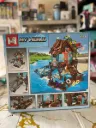"My World" block set modeled after a Minecraft fishing house, likely the Bela MG Blocks MG1382 Seaside Village House