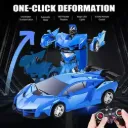 Glorious Mission Anger Ares transforming RC car toy. 2-in-1 Design: The toy can switch between a sports car and a robot using a remote control. Rechargeable battery.