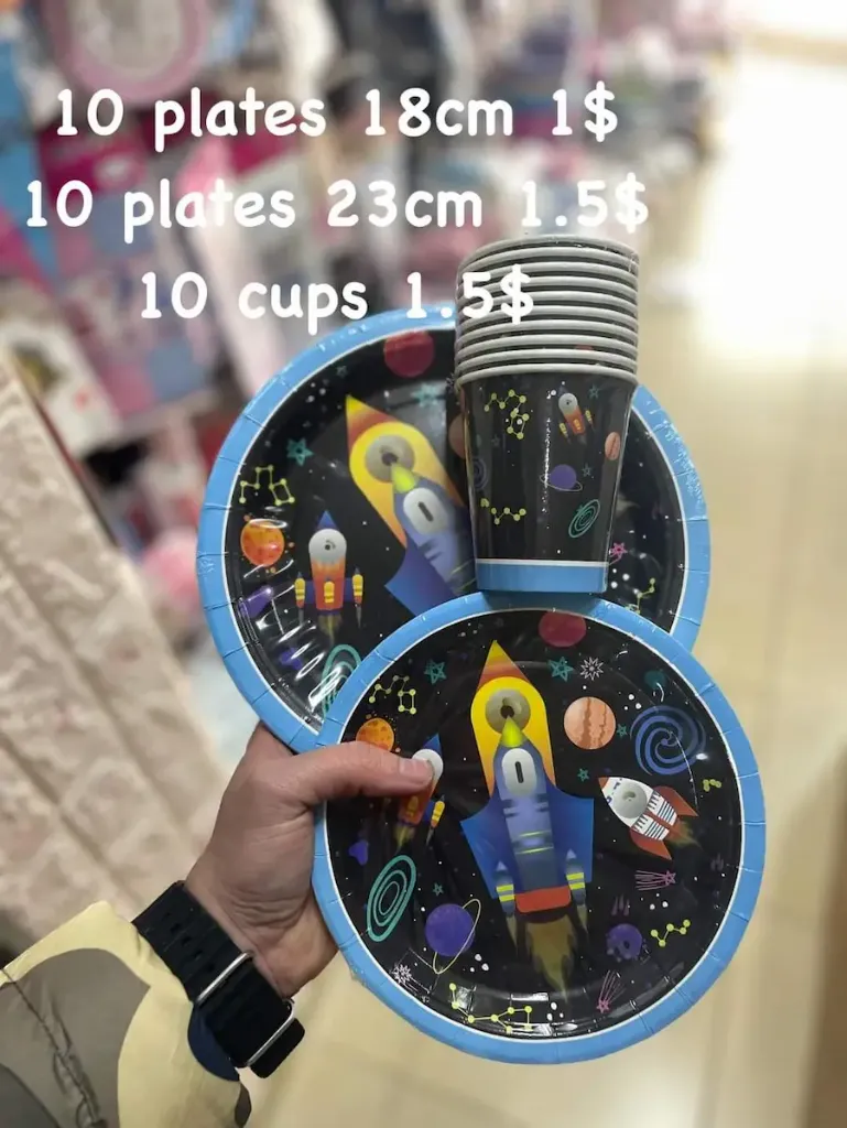 Space themed plates 18 cm