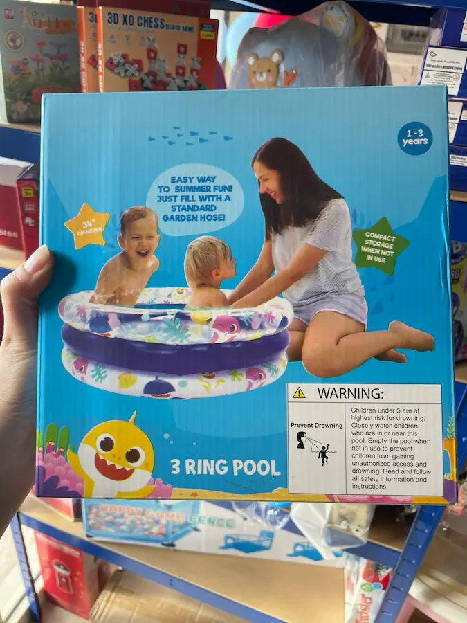 T3-Ring Baby shark Swimming Pool for young children. 1-3 years