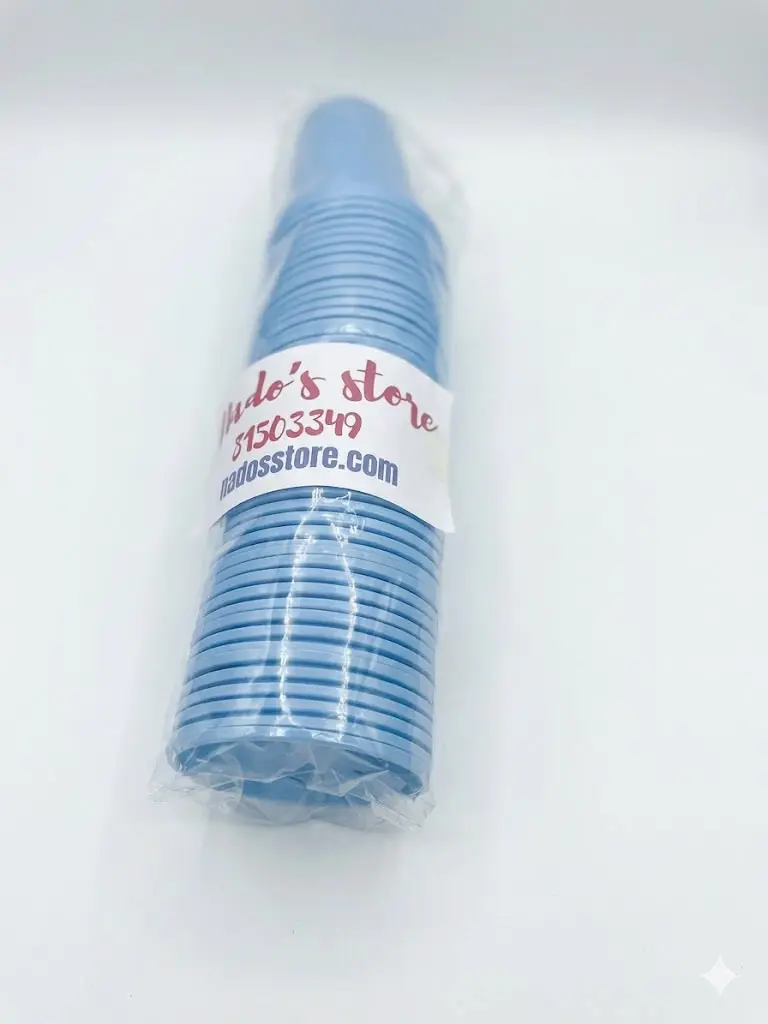 Disposable plastic cups blue color , 50 cups