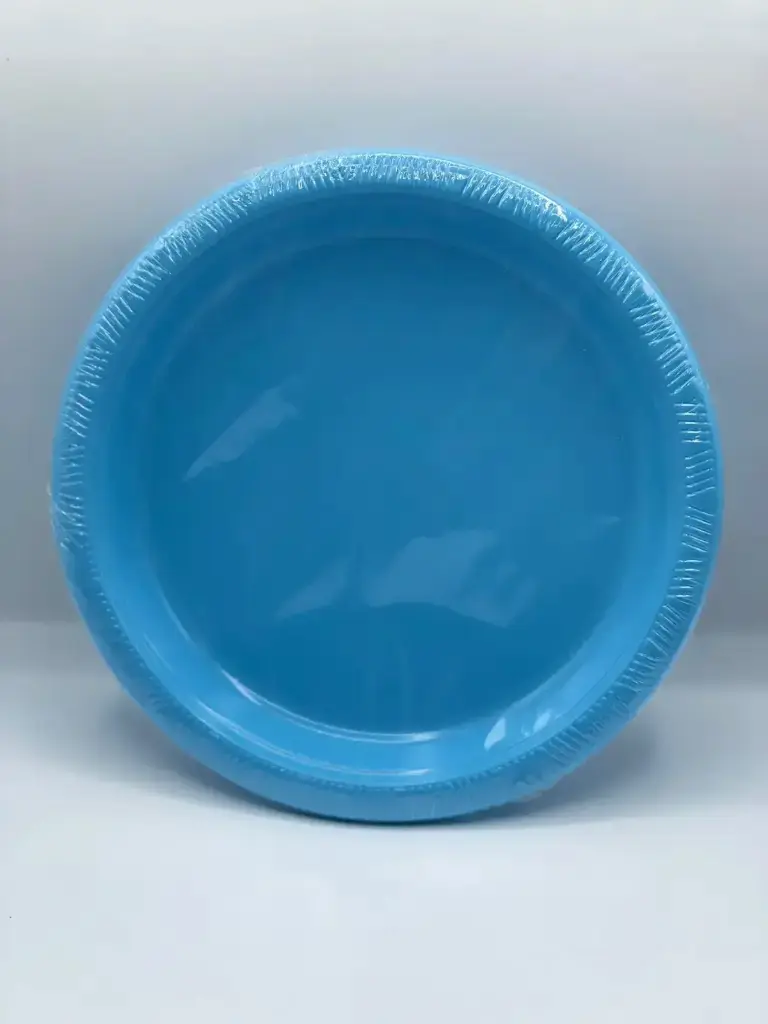 Blue Plastic plates for birthday and parties pack 10pcs 23cm
