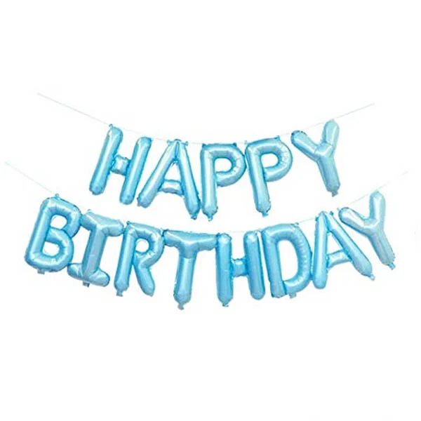 Happy birthday foil balloons (Blue)