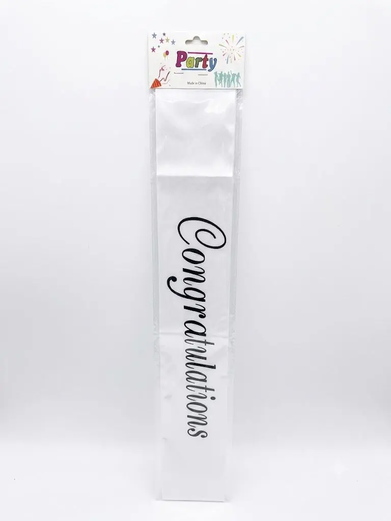Congratulations WHITE sash